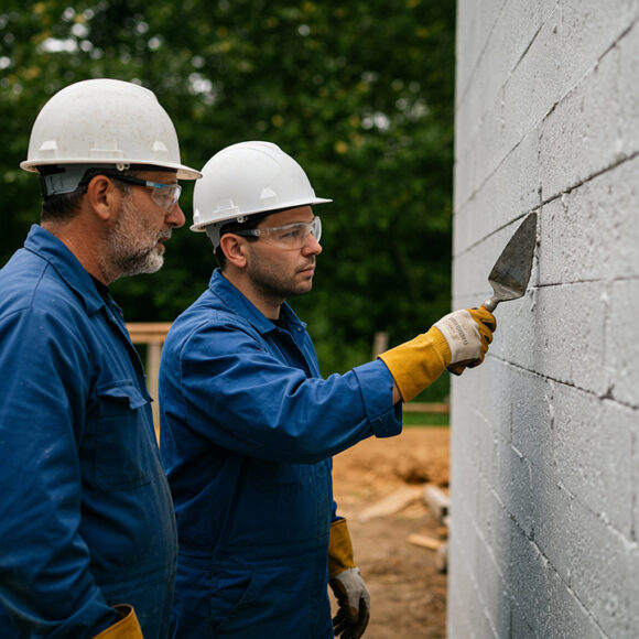 Équipe Tellier Construction intervenant sur un chantier de génie civil